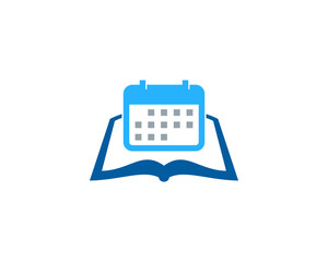 Calendar Book Icon Logo Design Element