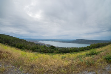 view of Lum Taklong reservoir, Nakornrachasima province, Thailand,