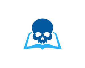 Horror Book Icon Logo Design Element