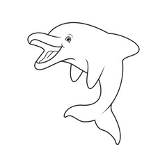 Obraz premium dolphin cartoon vector