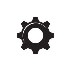gear icon silhouette vector
