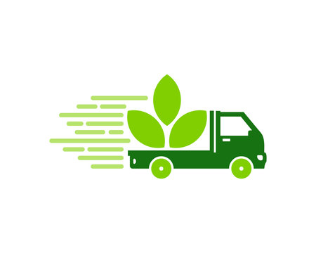 Green Delivery Icon Logo Design Element