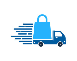 Shop Delivery Icon Logo Design Element