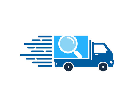 Search Delivery Icon Logo Design Element