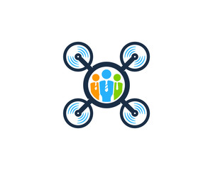 Work Drone Icon Logo Design Element