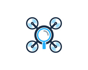 Search Drone Icon Logo Design Element