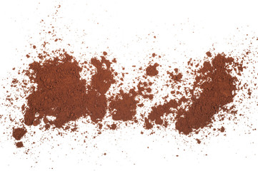 Cocoa powder isolated on a white background