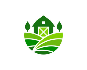 Farm Green Icon Logo Design Element