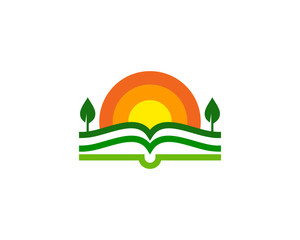 Farm Book Icon Logo Design Element