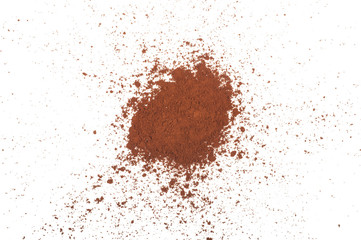 Fototapeta na wymiar Cocoa powder isolated on a white background