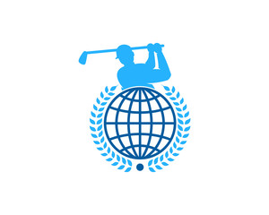 Golf International Icon Logo Design Element