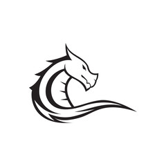 dragon logo vector silhouette