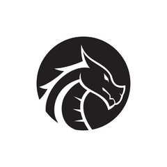 dragon logo vector silhouette