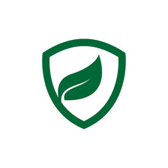 eco shield vector logo