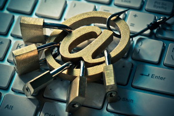Phishing attack on email / Security and online threat concept