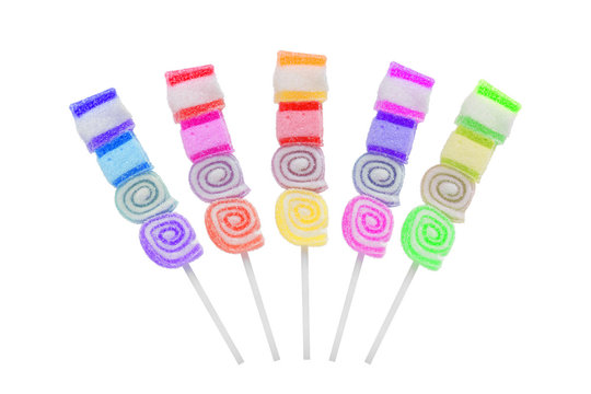 Colorful candy stick isolated
