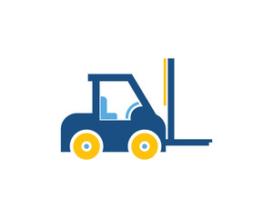 Forklift Logistic Icon Logo Design Element