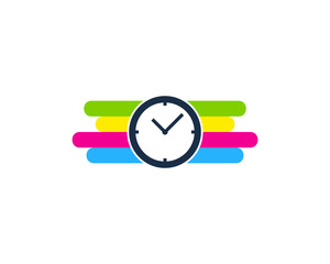 Time Paint Icon Logo Design Element