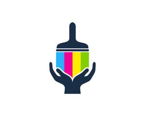 Fototapeta premium Care Paint Icon Logo Design Element