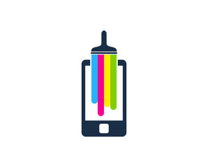 Paint Mobile Icon Logo Design Element