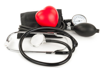 Black tonometer and heart