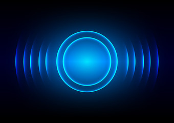 abstract digital sound wave blue light background