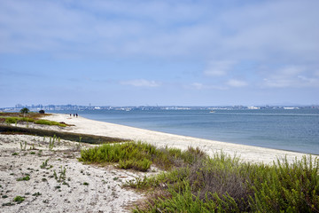 Fototapeta na wymiar Silverstrand Beach Coronado Bay, San Diego, California