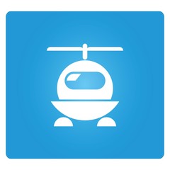 robot cartoon in blue background