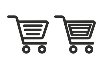 Shopping basket vector icon.