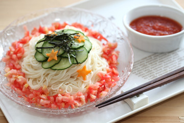 トマトときゅうりのソーメン／Somen of tomato and cucumber