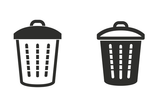 Trash can vector icon.