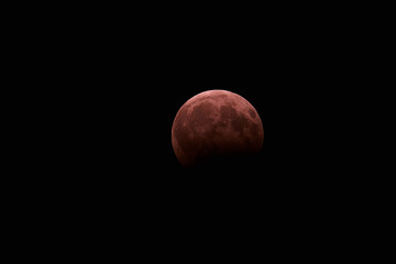 Lunar Eclipse. blood moon 07.08.2017