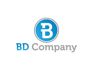 Obraz premium BD letter icon