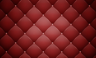 Red leather vector banner.