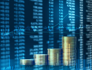  Coins graph stock market
