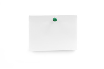 Stick note on white background