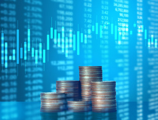 Coins graph stock market