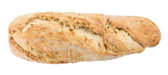 Fresh made Baguette (over white)