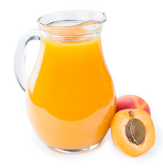 Apricot Juice isolated on white