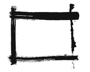 Black paint brush frame