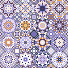 Set of vector seamless arabic patterns. Collection of octagonal and square ornaments. Decorative and design elements for textile, book covers, manufacturing, print, gift wrap.