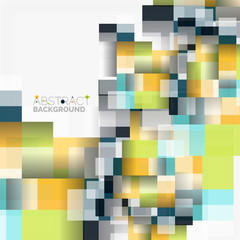 Abstract blocks template design background, simple geometric shapes on white, straight lines and rectangles