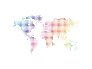 Vector abstract world map