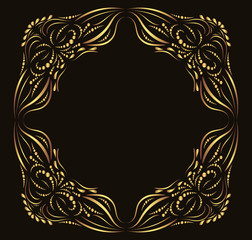 Calligraphic vector frame for invitations, menus and luxury labels