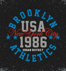 Athletic Brooklyn USA 1986, Vector Image