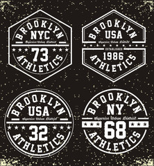 set ahletics brooklyn black white