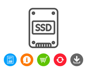 SSD icon. Solid-state drive sign.