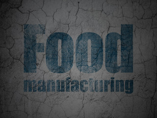 Manufacuring concept: Food Manufacturing on grunge wall background