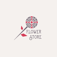 Vector Flower Store Emblem
