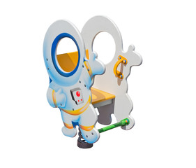 Children's playground on white